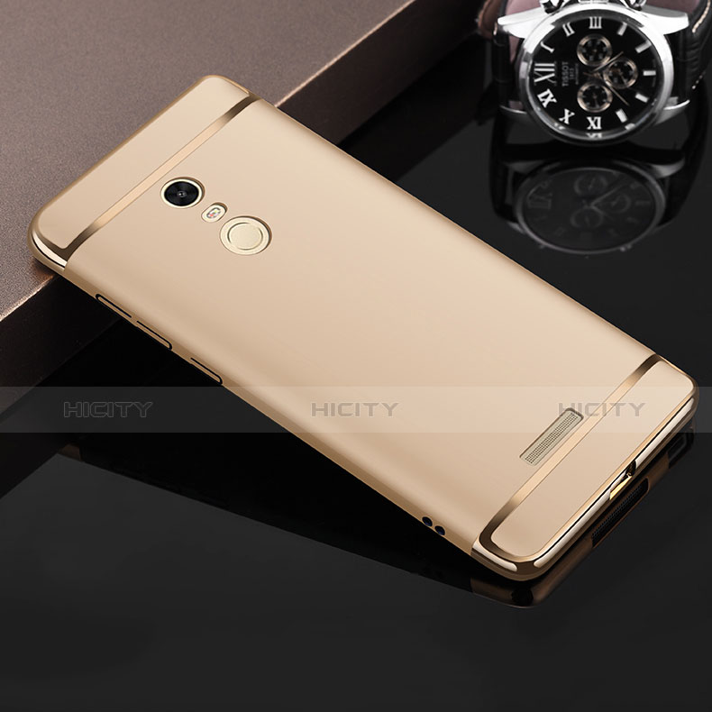 Housse Contour Luxe Metal et Plastique pour Xiaomi Redmi Note 3 MediaTek Or Plus