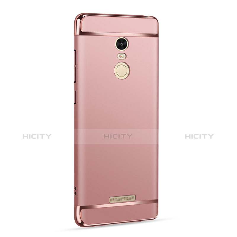 Housse Contour Luxe Metal et Plastique pour Xiaomi Redmi Note 3 MediaTek Or Rose Plus