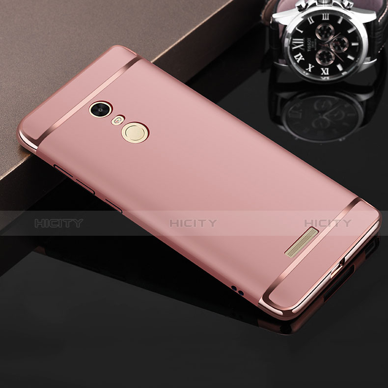 Housse Contour Luxe Metal et Plastique pour Xiaomi Redmi Note 3 Or Rose Plus