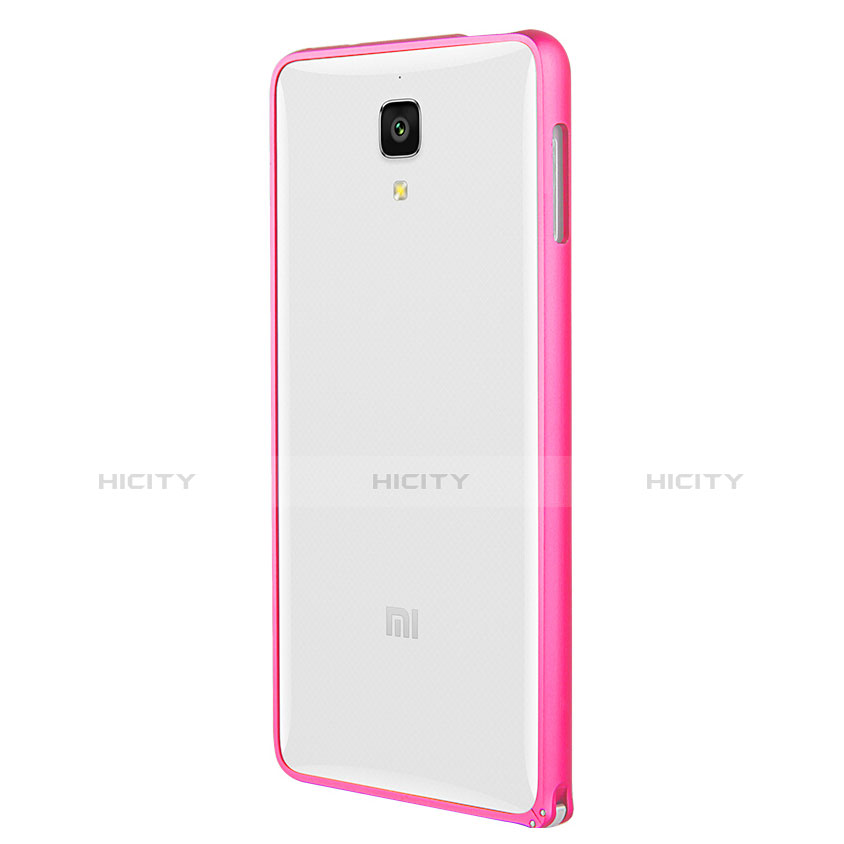 Housse Contour Silicone et Vitre Transparente Mat pour Xiaomi Mi 4 LTE Rose Plus