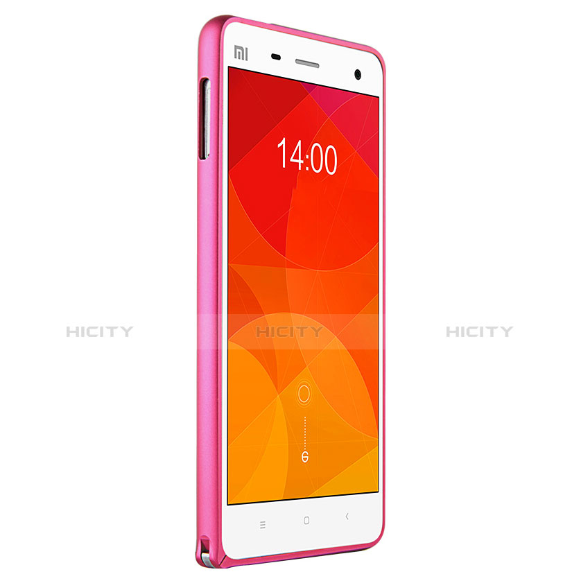 Housse Contour Silicone et Vitre Transparente Mat pour Xiaomi Mi 4 LTE Rose Plus