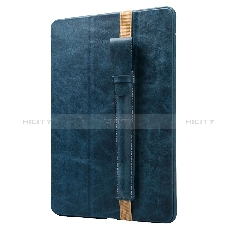 Housse en Cuir Protection Sac Pochette Elastique Douille de Poche Detachable P02 pour Apple Pencil Apple iPad Pro 10.5 Bleu Plus