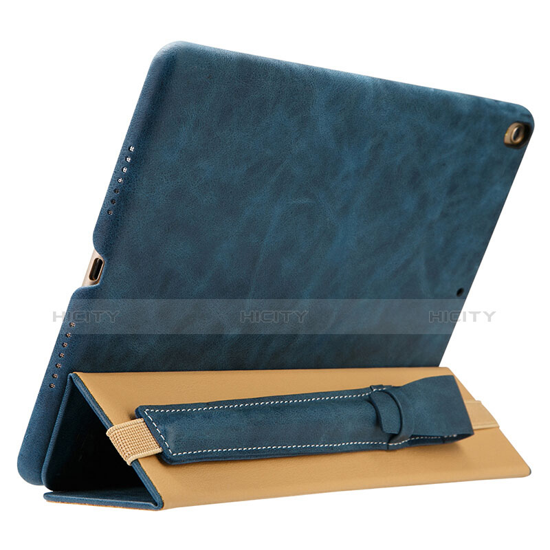 Housse en Cuir Protection Sac Pochette Elastique Douille de Poche Detachable P02 pour Apple Pencil Apple New iPad 9.7 (2018) Bleu Plus