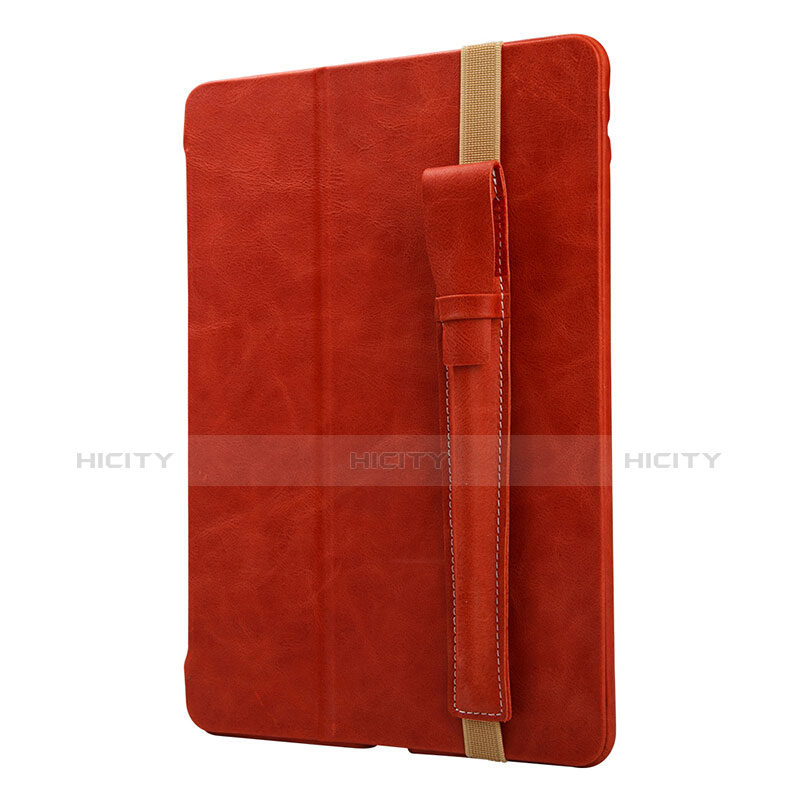 Housse en Cuir Protection Sac Pochette Elastique Douille de Poche Detachable P02 pour Apple Pencil Apple New iPad 9.7 (2018) Rouge Plus