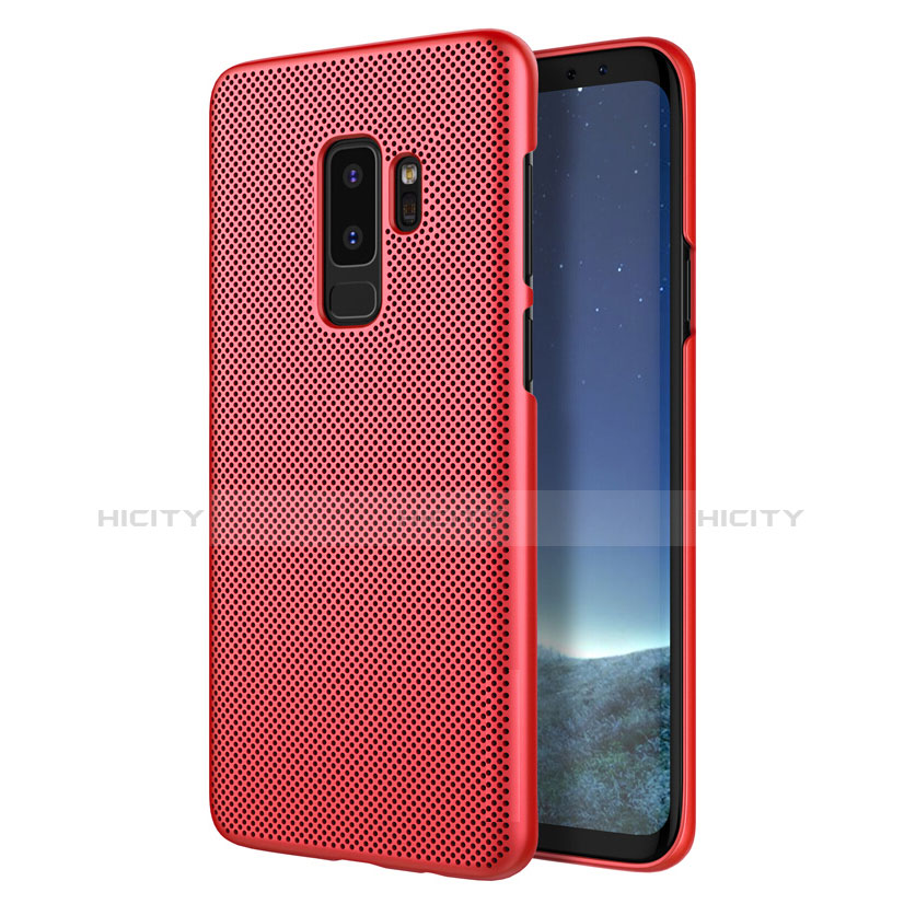 Housse Plastique Rigide Mailles Filet pour Samsung Galaxy S9 Plus Rouge Plus