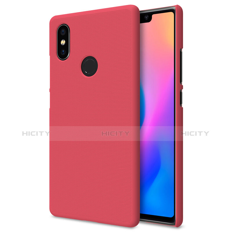 Housse Plastique Rigide Mailles Filet pour Xiaomi Mi 8 SE Rouge Plus