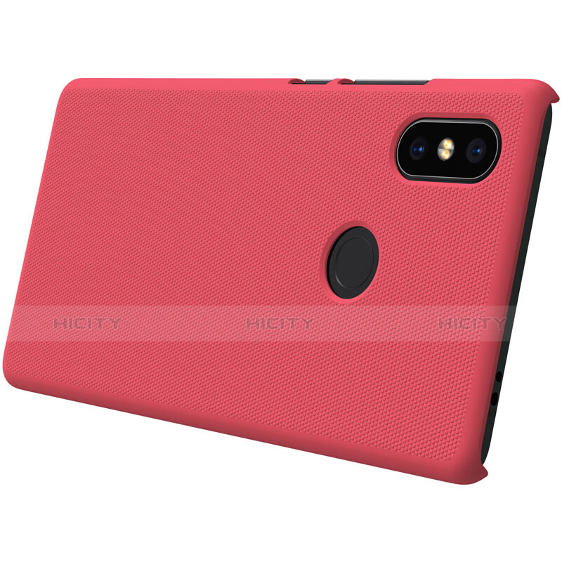 Housse Plastique Rigide Mailles Filet pour Xiaomi Mi 8 SE Rouge Plus