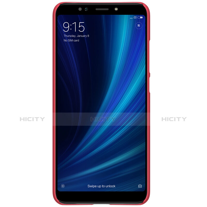 Housse Plastique Rigide Mailles Filet pour Xiaomi Mi A2 Rouge Plus