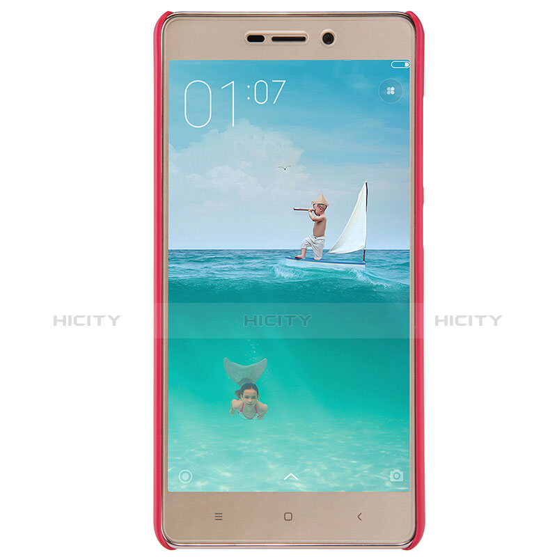 Housse Plastique Rigide Mailles Filet pour Xiaomi Redmi 3 High Edition Rouge Plus