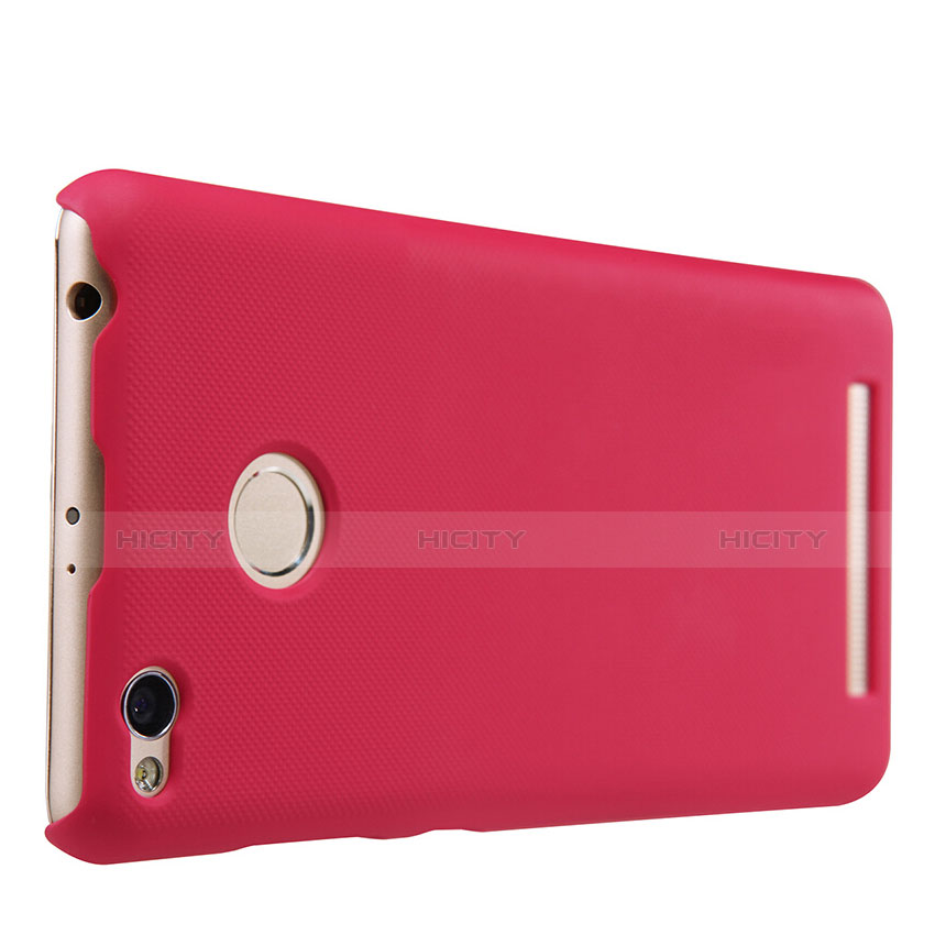 Housse Plastique Rigide Mailles Filet pour Xiaomi Redmi 3 High Edition Rouge Plus