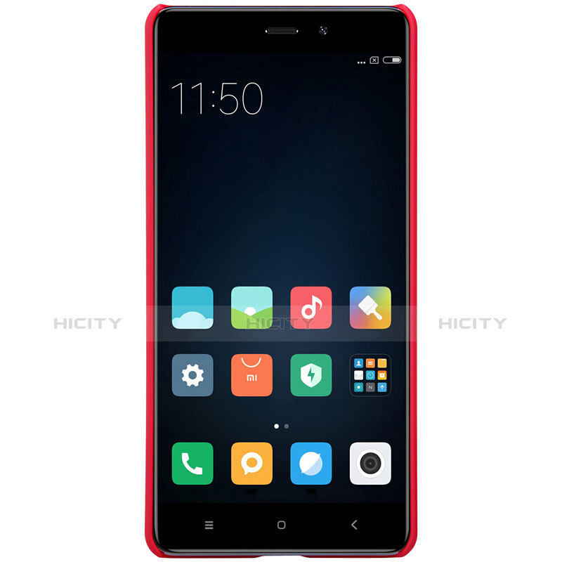 Housse Plastique Rigide Mailles Filet pour Xiaomi Redmi 4 Standard Edition Rouge Plus