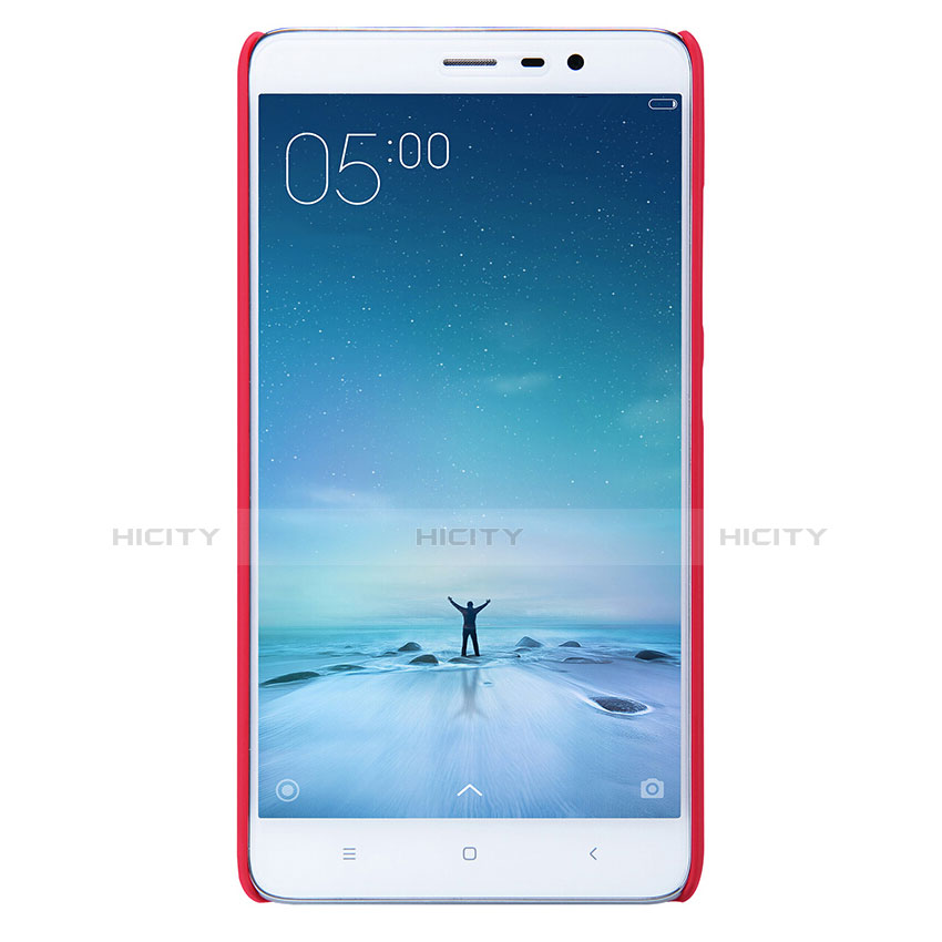 Housse Plastique Rigide Mailles Filet pour Xiaomi Redmi Note 3 MediaTek Rouge Plus