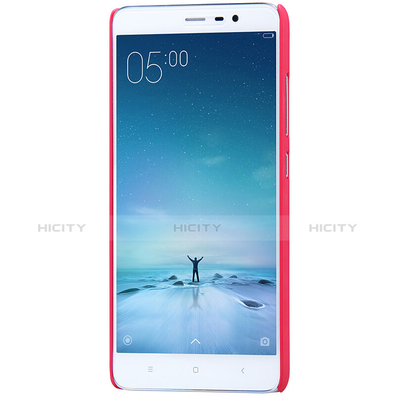 Housse Plastique Rigide Mailles Filet pour Xiaomi Redmi Note 3 MediaTek Rouge Plus