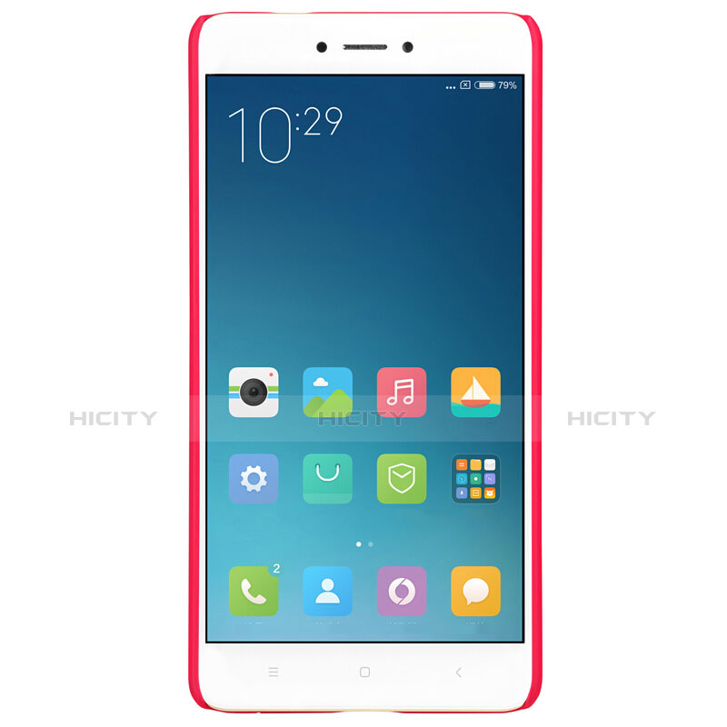 Housse Plastique Rigide Mailles Filet pour Xiaomi Redmi Note 4X Rouge Plus