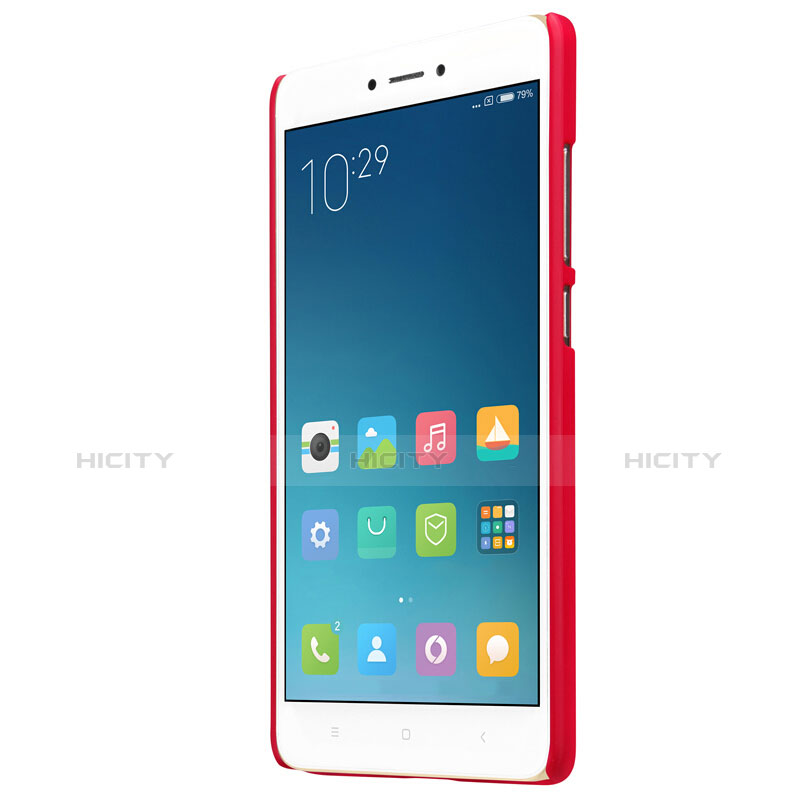 Housse Plastique Rigide Mailles Filet pour Xiaomi Redmi Note 4X Rouge Plus