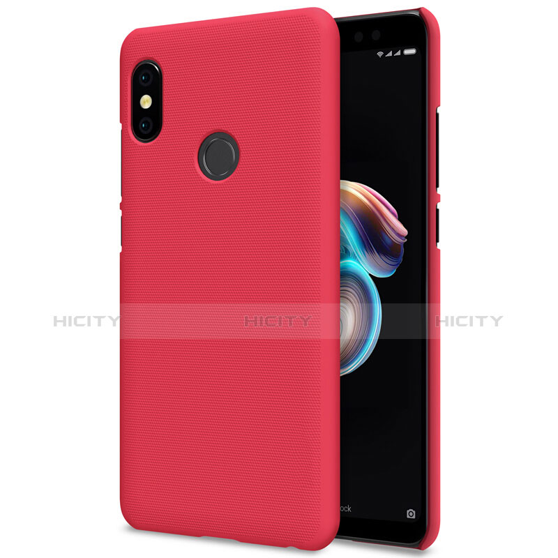 Housse Plastique Rigide Mailles Filet pour Xiaomi Redmi Note 5 AI Dual Camera Rouge Plus