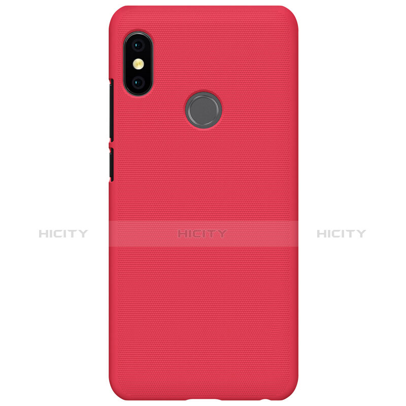 Housse Plastique Rigide Mailles Filet pour Xiaomi Redmi Note 5 AI Dual Camera Rouge Plus