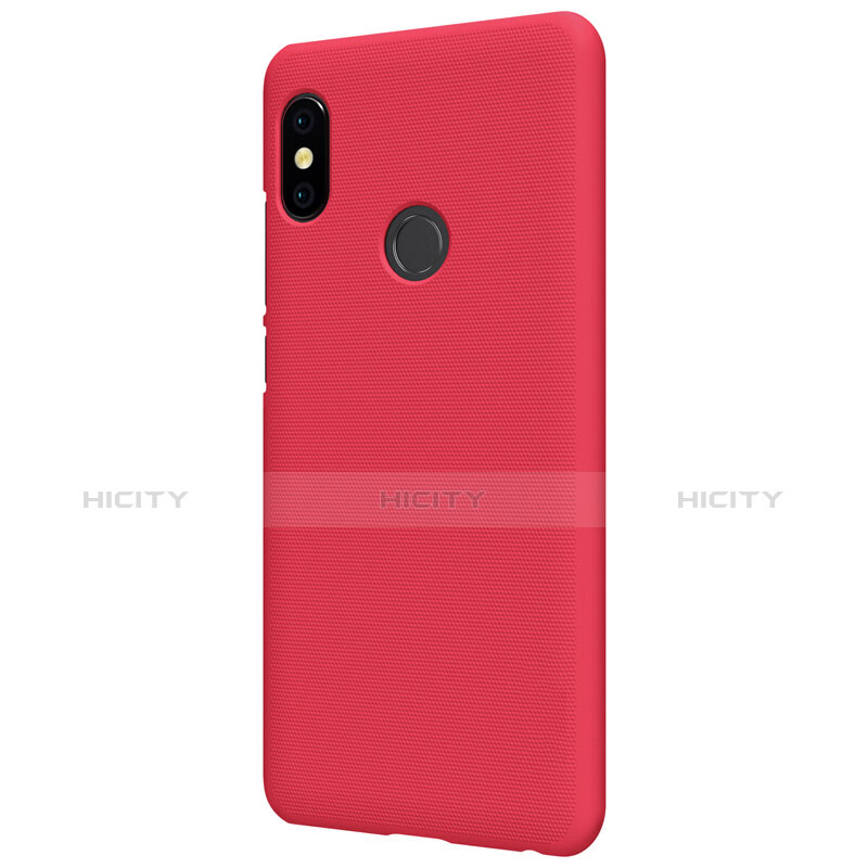 Housse Plastique Rigide Mailles Filet pour Xiaomi Redmi Note 5 AI Dual Camera Rouge Plus