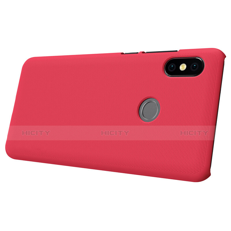 Housse Plastique Rigide Mailles Filet pour Xiaomi Redmi Note 5 AI Dual Camera Rouge Plus