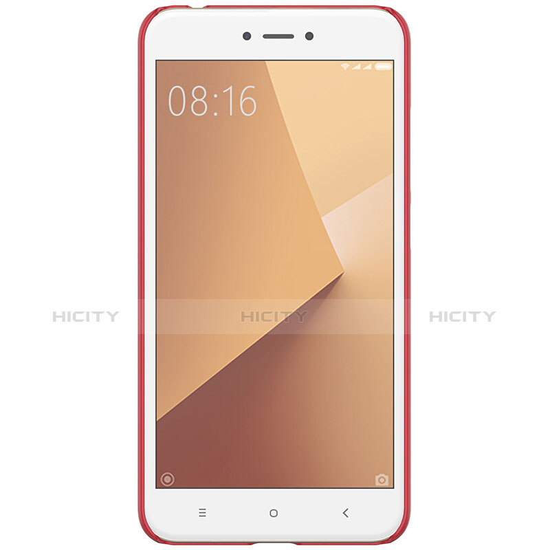 Housse Plastique Rigide Mailles Filet pour Xiaomi Redmi Note 5A Standard Edition Rouge Plus