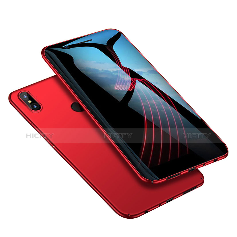 Housse Plastique Rigide Mat M02 pour Xiaomi Redmi Note 5 AI Dual Camera Rouge Plus