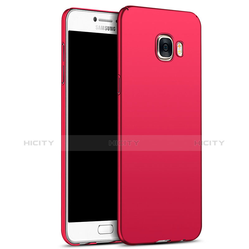 Housse Plastique Rigide Mat M05 pour Samsung Galaxy C7 SM-C7000 Rouge Plus
