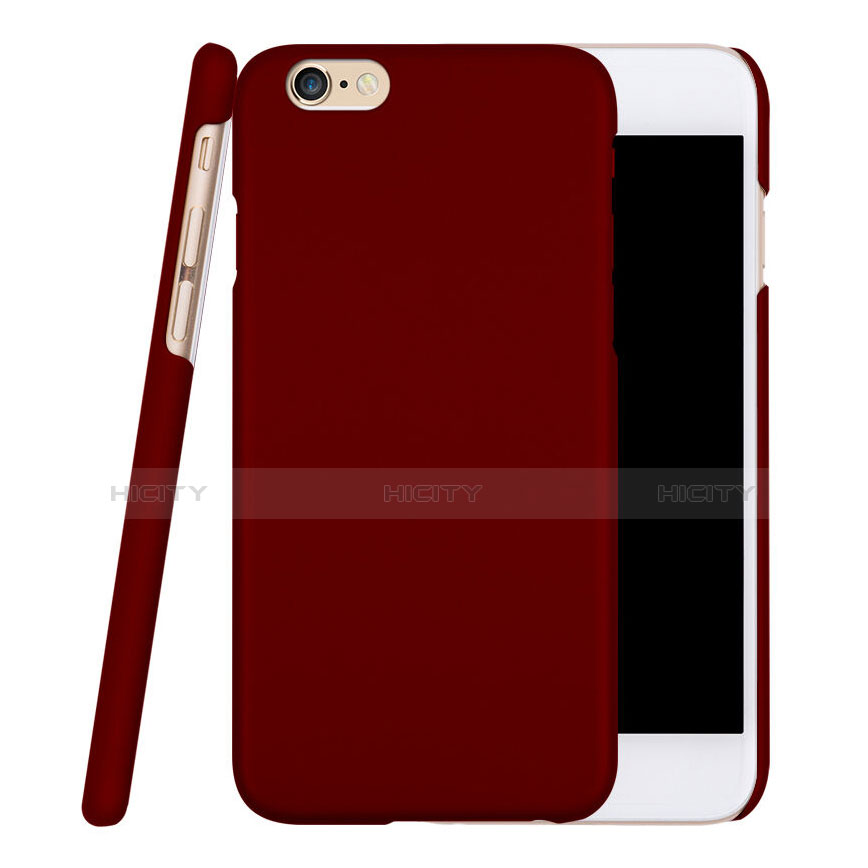 Housse Plastique Rigide Mat pour Apple iPhone 6S Plus Vin Rouge Plus