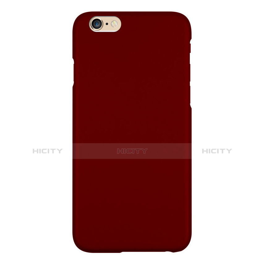 Housse Plastique Rigide Mat pour Apple iPhone 6S Plus Vin Rouge Plus