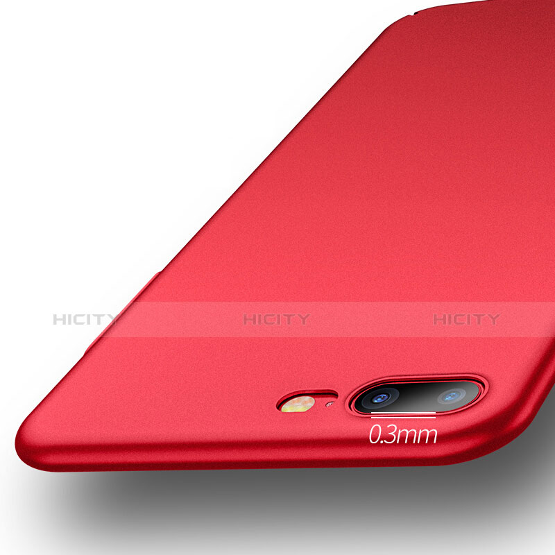 Housse Plastique Rigide Mat pour Apple iPhone 7 Plus Rouge Plus