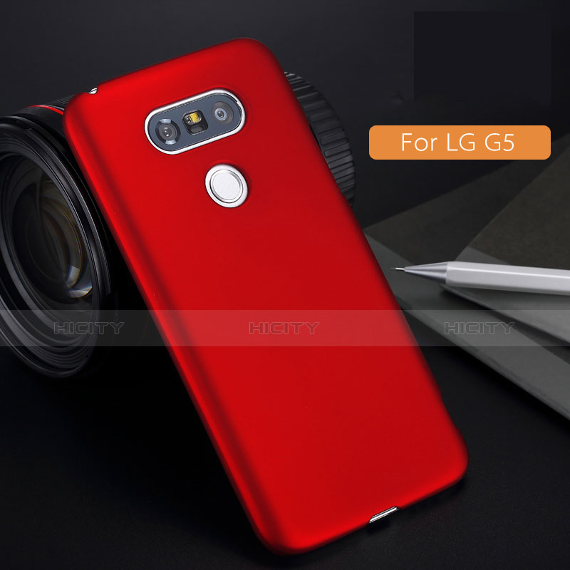 Housse Plastique Rigide Mat pour LG G5 Rouge Plus