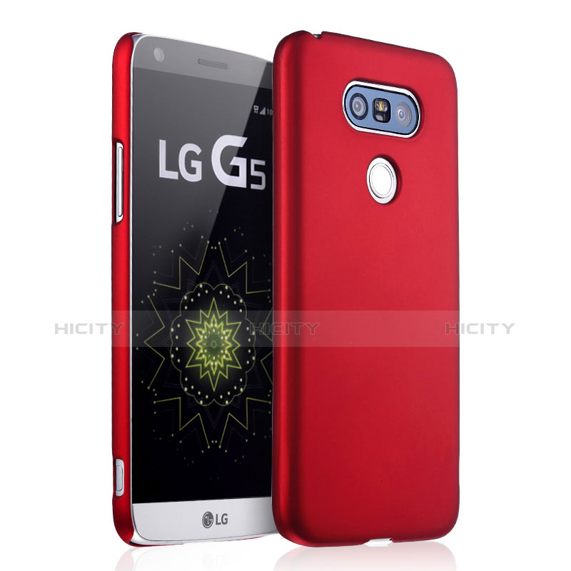 Housse Plastique Rigide Mat pour LG G5 Rouge Plus