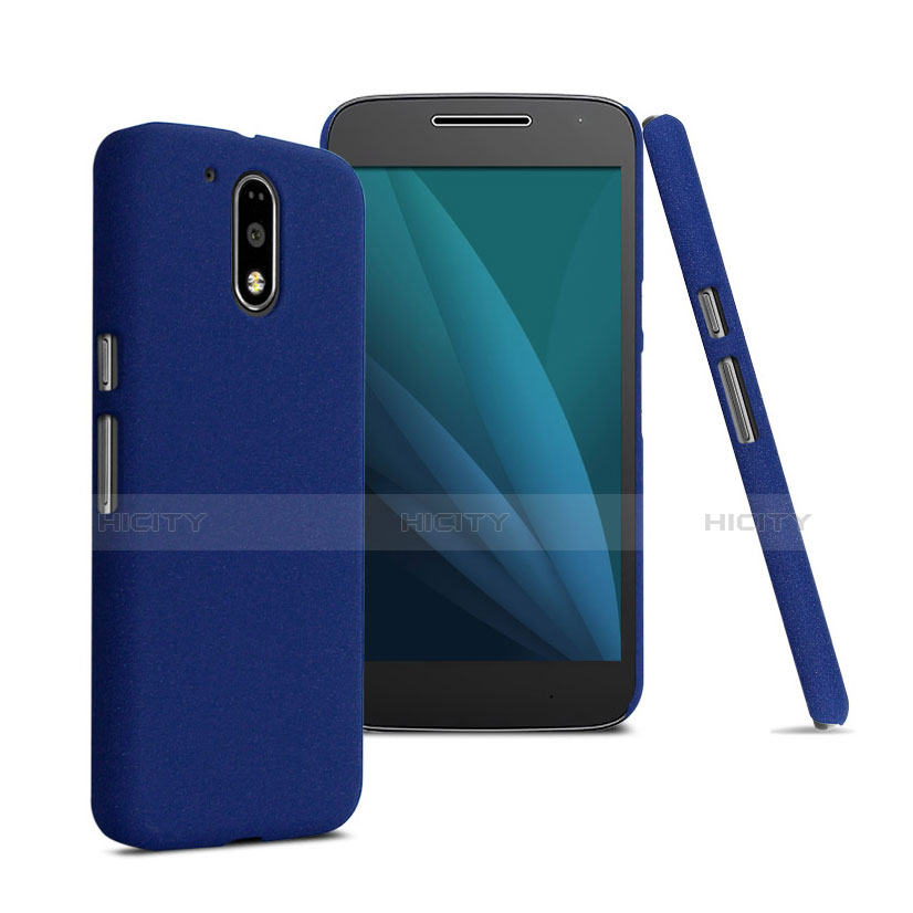 Housse Plastique Rigide Mat pour Motorola Moto G4 Plus Bleu Plus