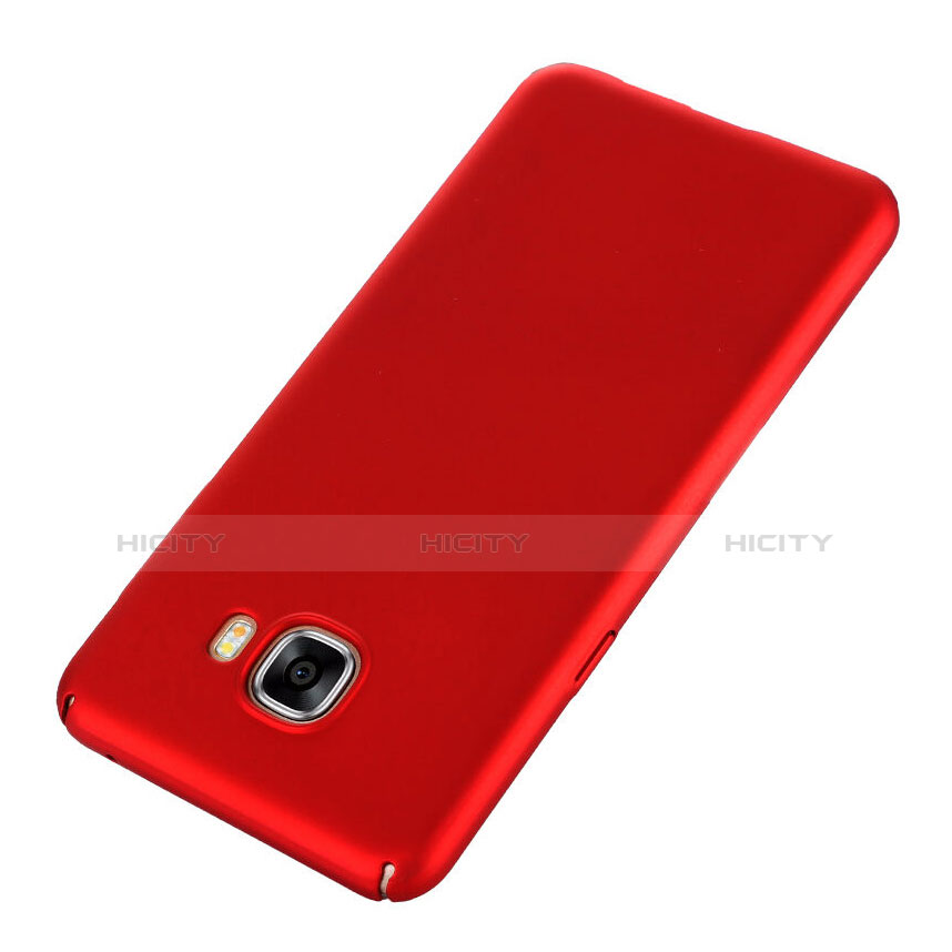 Housse Plastique Rigide Mat pour Samsung Galaxy C5 SM-C5000 Rouge Plus