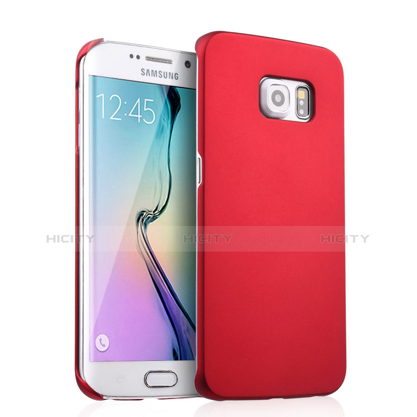 Housse Plastique Rigide Mat pour Samsung Galaxy S6 Edge SM-G925 Rouge Plus