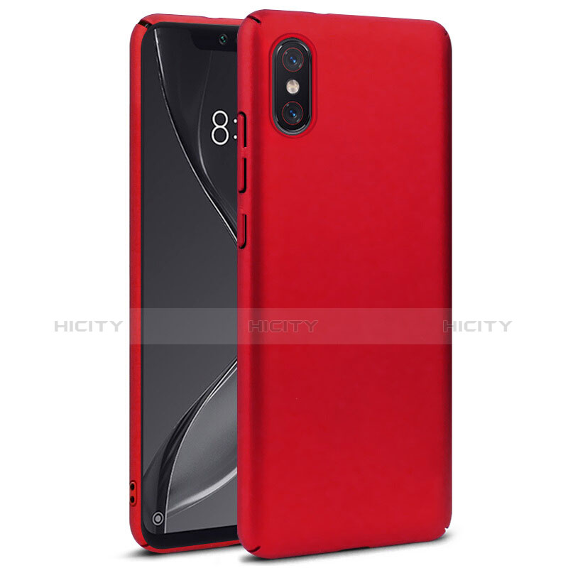 Housse Plastique Rigide Mat pour Xiaomi Mi 8 Screen Fingerprint Edition Rouge Plus