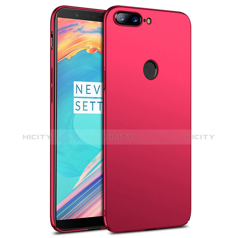 Housse Plastique Rigide Mat R02 pour OnePlus 5T A5010 Rouge Plus