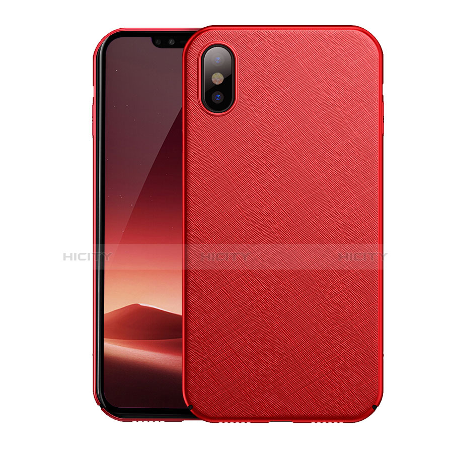 Housse Plastique Rigide Mat Serge pour Apple iPhone X Rouge Plus