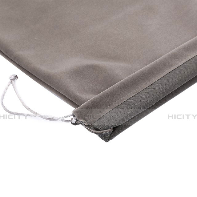 Housse Pochette Velour pour Samsung Galaxy Note 10.1 2014 SM-P600 Gris Plus