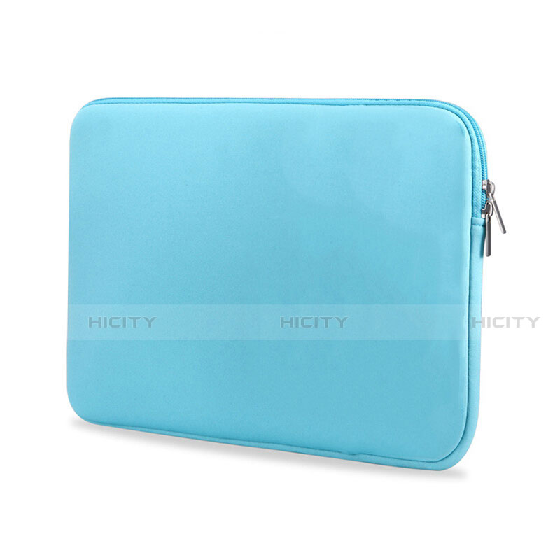 Housse Pochette Velour Tissu L04 pour Huawei Honor MagicBook 14 Bleu Ciel Plus