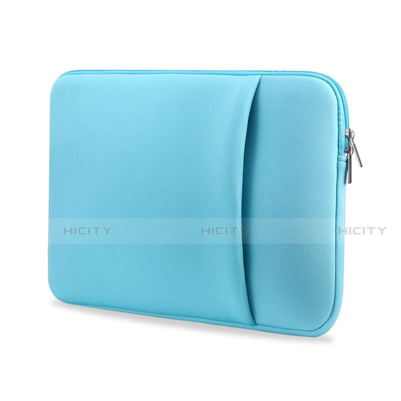 Housse Pochette Velour Tissu L05 pour Huawei Honor MagicBook 14 Bleu Ciel Plus