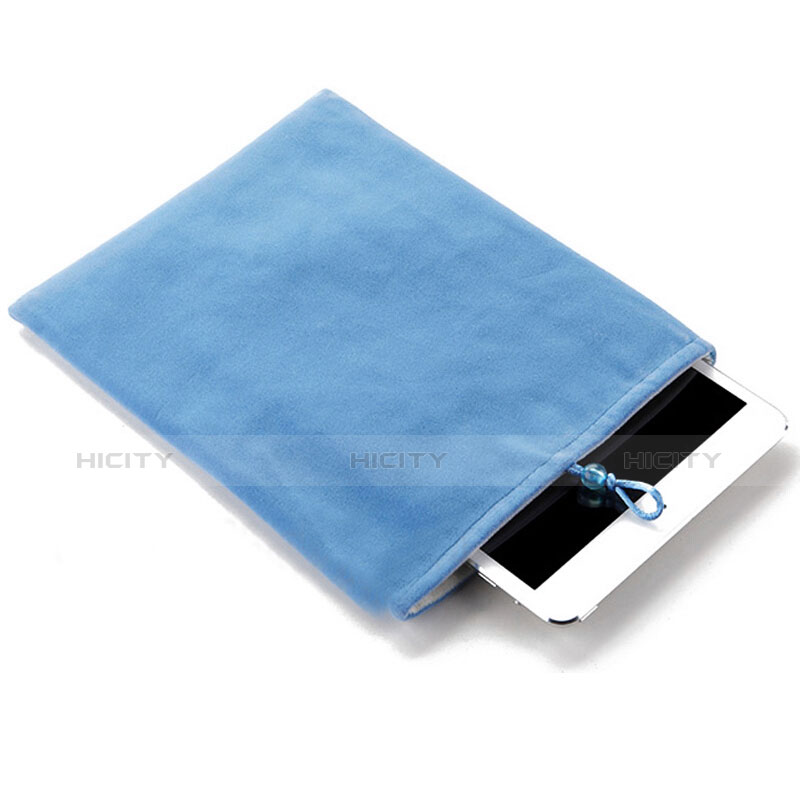 Housse Pochette Velour Tissu pour Amazon Kindle Oasis 7 inch Bleu Ciel Plus