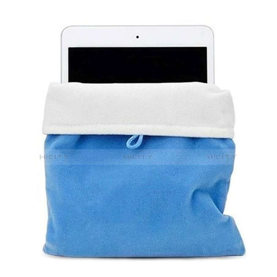 Housse Pochette Velour Tissu pour Amazon Kindle Oasis 7 inch Bleu Ciel Plus