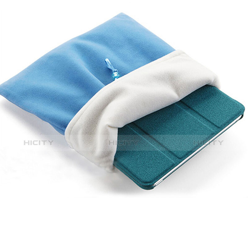 Housse Pochette Velour Tissu pour Amazon Kindle Oasis 7 inch Bleu Ciel Plus