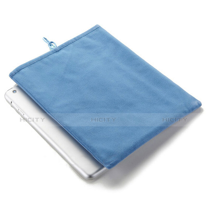 Housse Pochette Velour Tissu pour Amazon Kindle Oasis 7 inch Bleu Ciel Plus