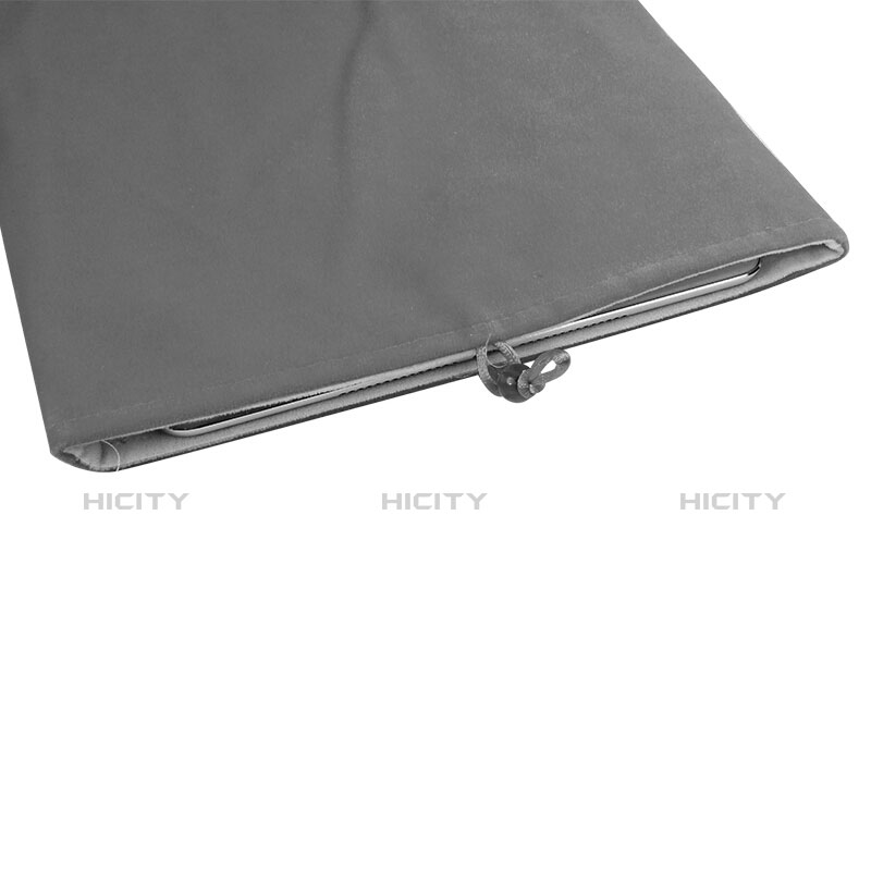 Housse Pochette Velour Tissu pour Apple iPad 2 Gris Plus