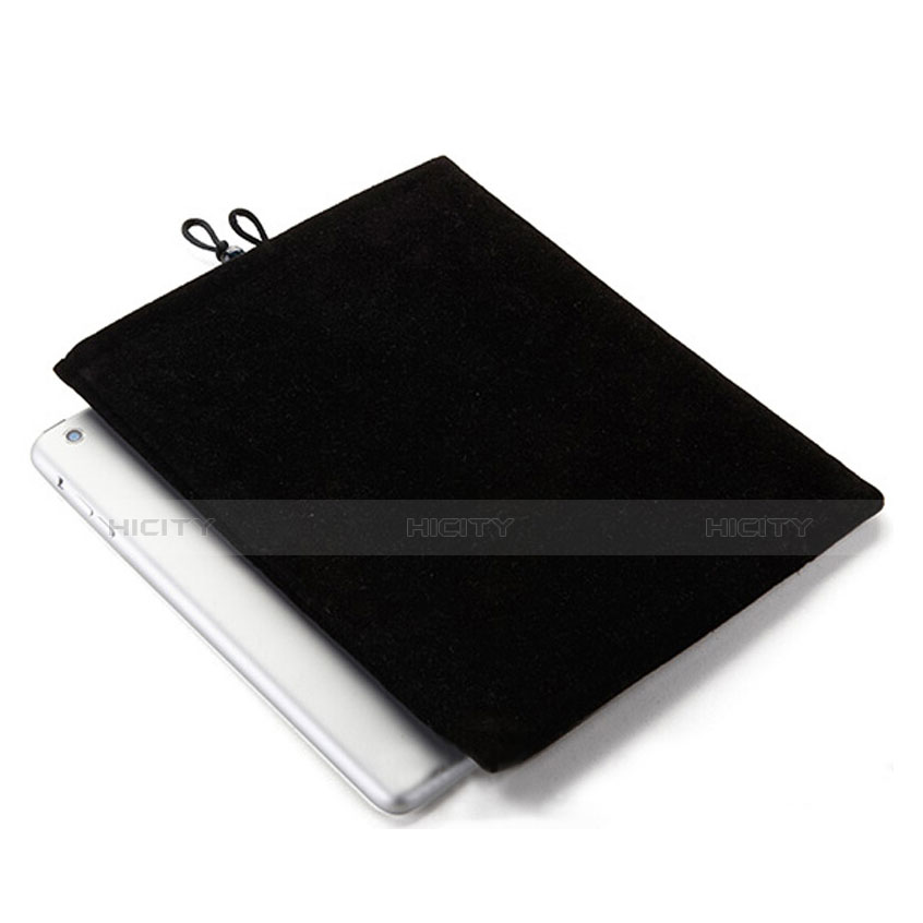 Housse Pochette Velour Tissu pour Apple iPad 2 Noir Plus