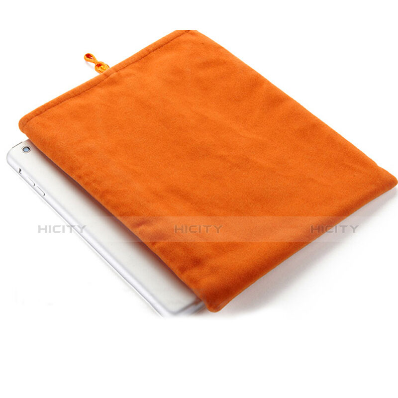 Housse Pochette Velour Tissu pour Apple iPad 2 Orange Plus