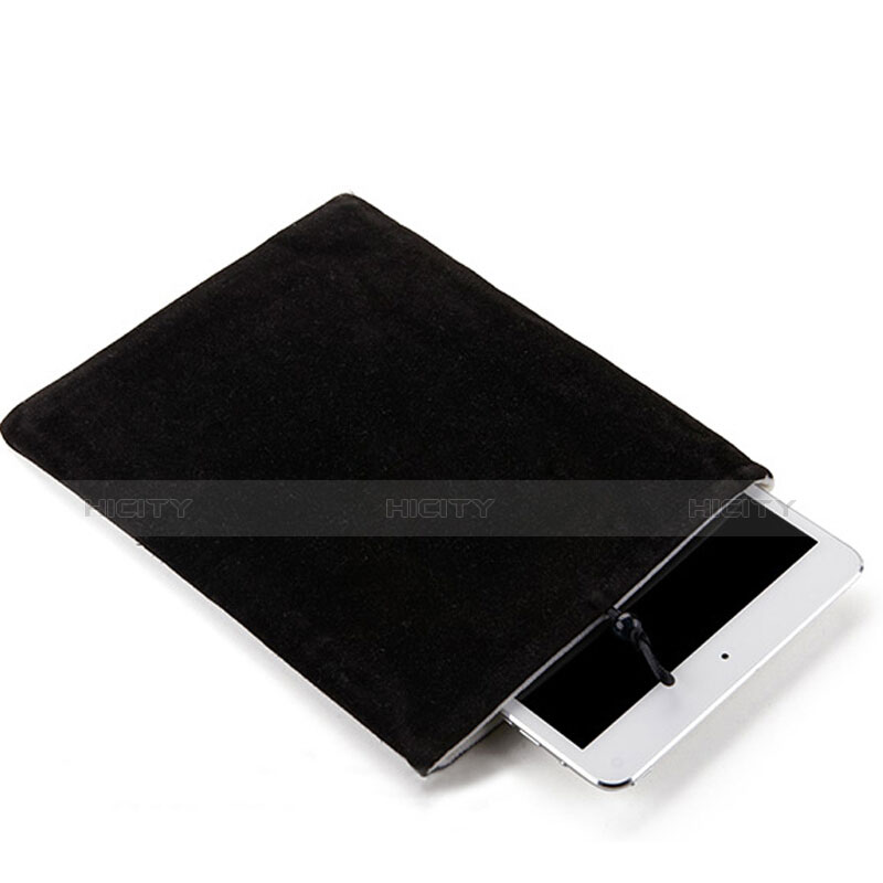 Housse Pochette Velour Tissu pour Apple iPad Air 2 Noir Plus