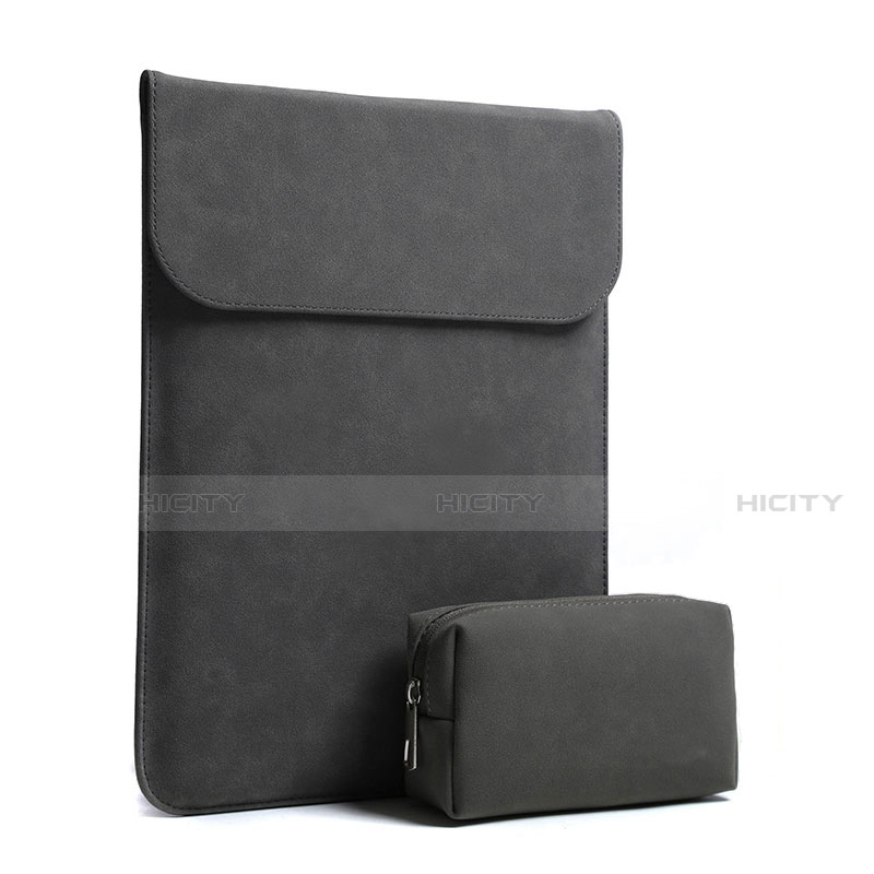 Housse Pochette Velour Tissu pour Apple MacBook 12 pouces Noir Plus