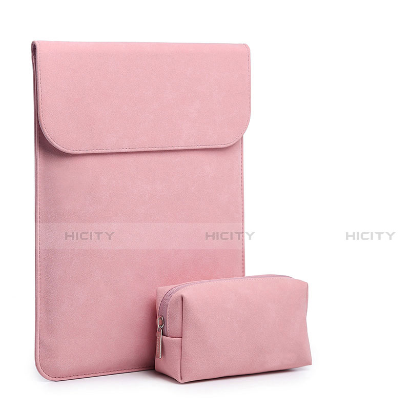 Housse Pochette Velour Tissu pour Apple MacBook Air 13.3 pouces (2018) Rose Plus